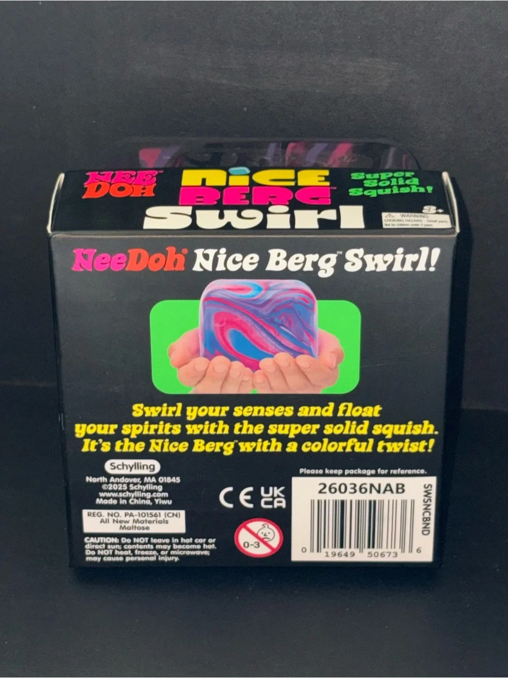 NeeDoh Nice Berg Swirl Squish Toy - Purple & Pink
